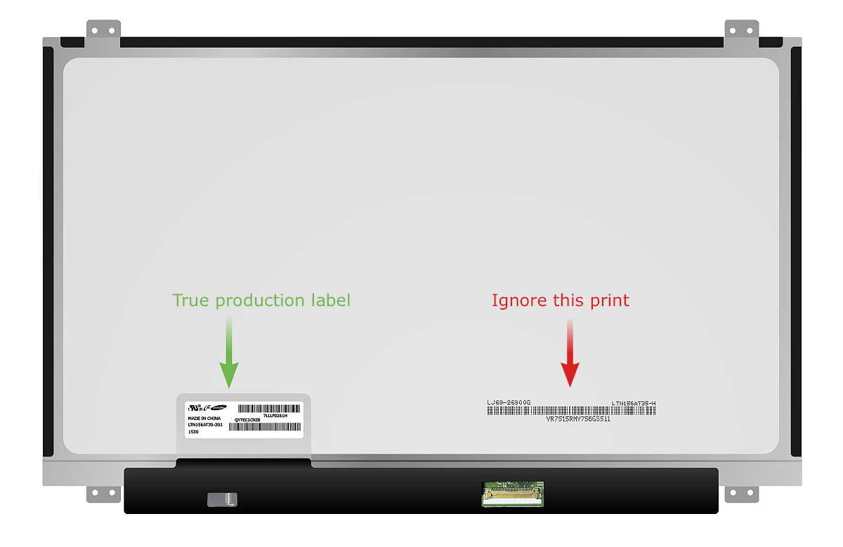 identify lcd panel made in china