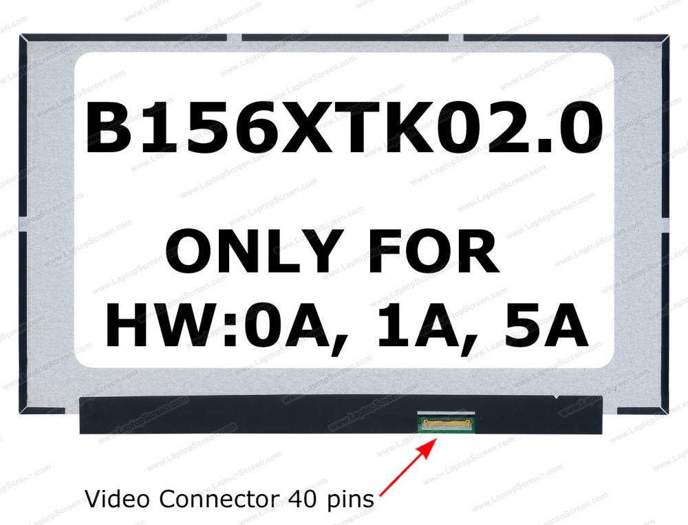 Generic Schermo LCD LED 15,6'' Per HP Pavilion 15-au010wm | Ricambio HD 1366x768 | 30 Pin | Opaco/Lucido