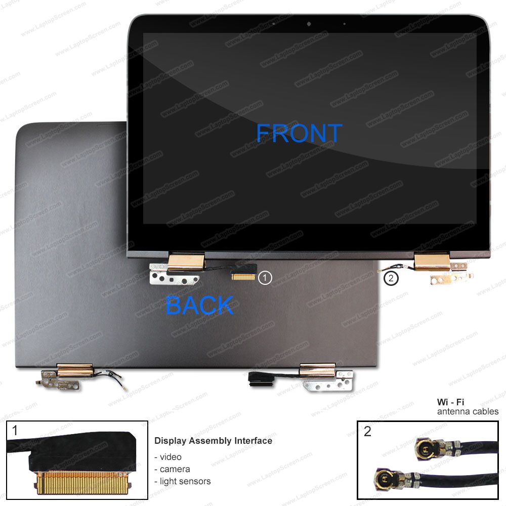 Screen for HP Compaq SPECTRE X360 134193DX. Replacement Laptop LCD Screens