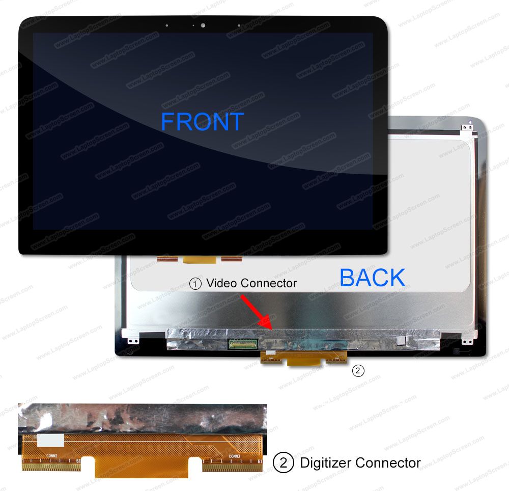 Screen for HP Compaq SPECTRE X360 134003DX. Replacement Laptop LCD Screens