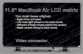 Apple MACBOOK AIR 11 MODEL A1370 reemplazo de pantalla